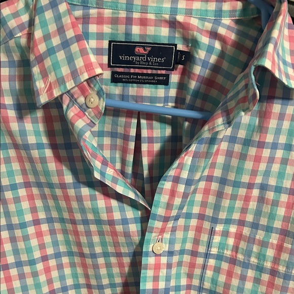 Vineyard Vines Men's Casual Check Shirt - Blue, Pink, White - Picture 1 of 1